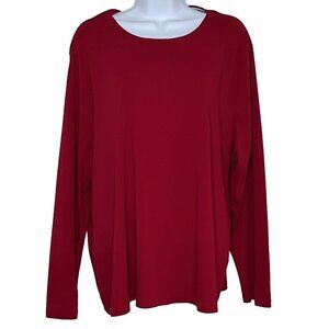 The Talbots Tee Woman 3X 100% Pima Cotton Stretch Red Minimalist Normcore